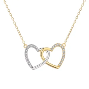 Diamond Double Heart 18" Pendant Necklace